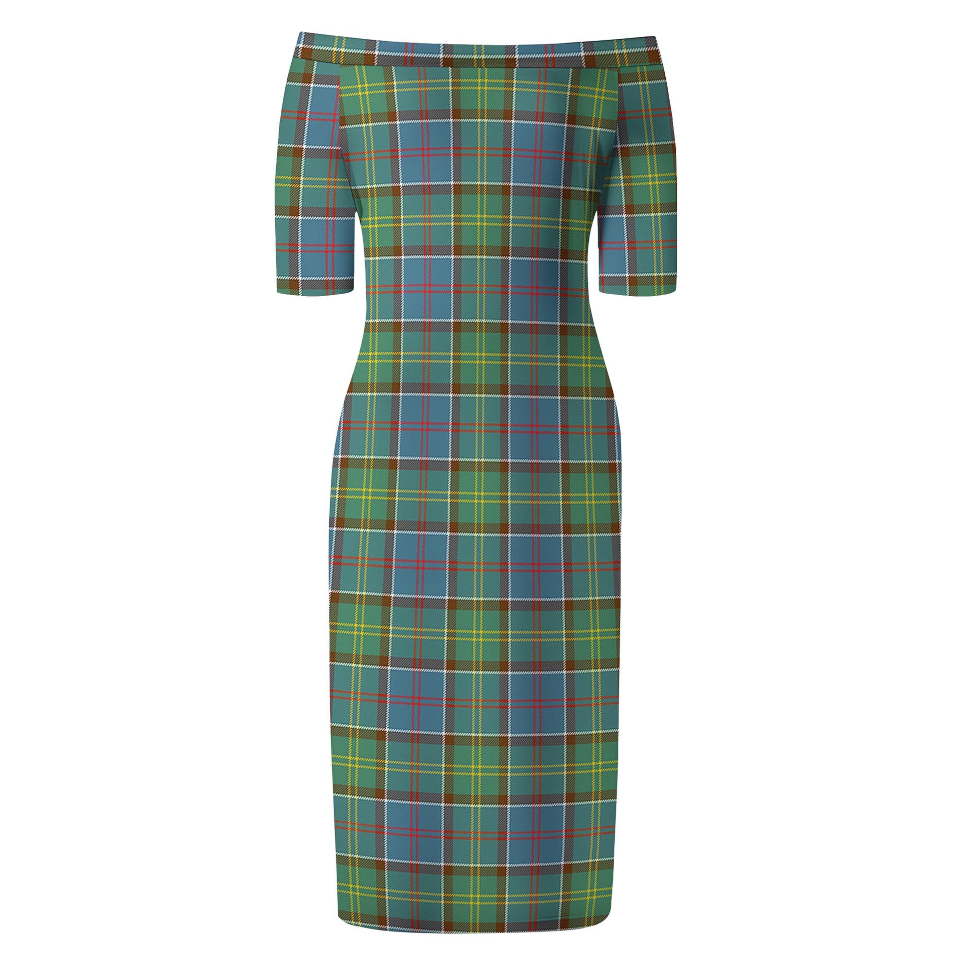 Whitelaw Tartan Off Shoulder Lady Dress - Tartan Vibes Clothing