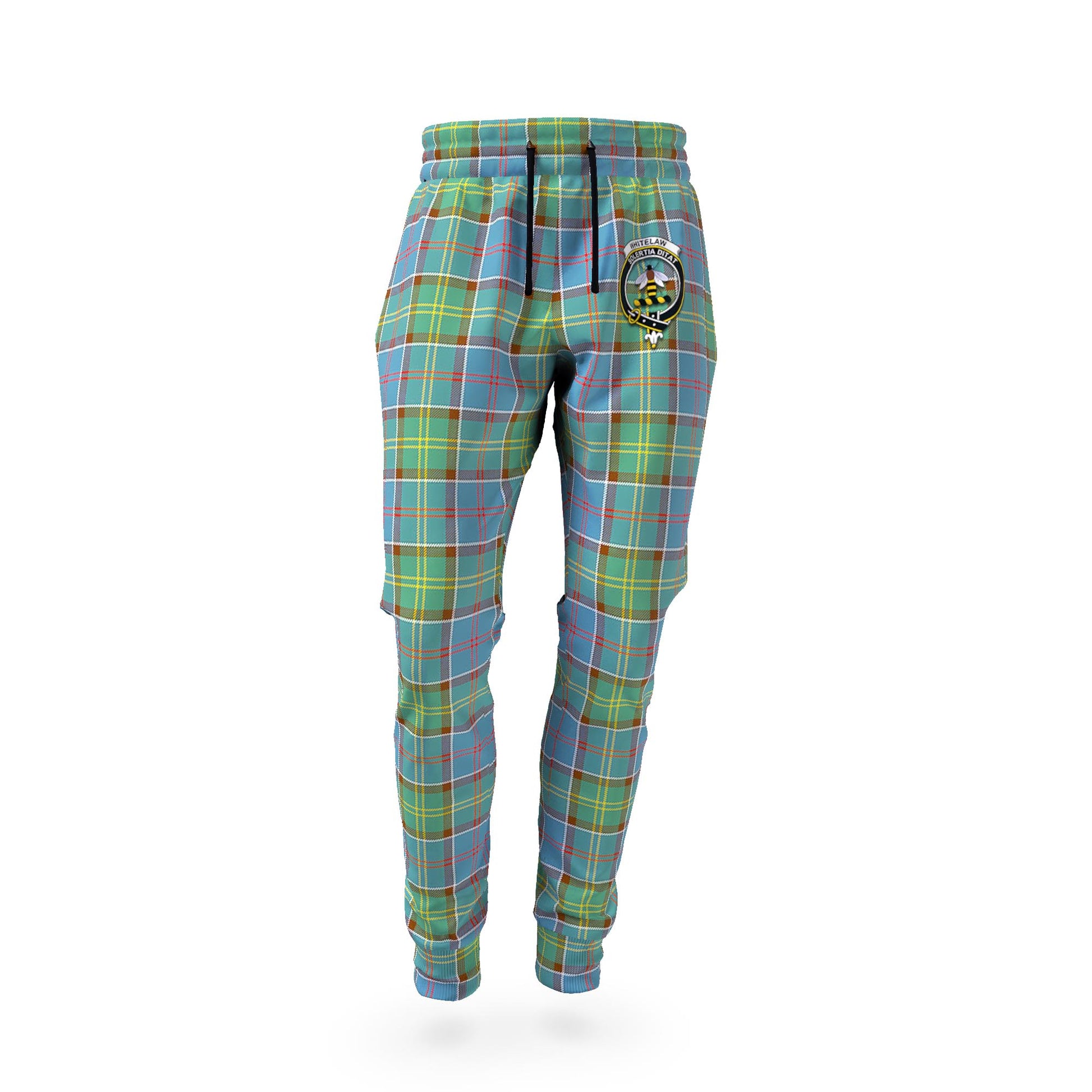 Whitelaw Tartan Joggers Pants with Family Crest - Tartan Vibes Clothing