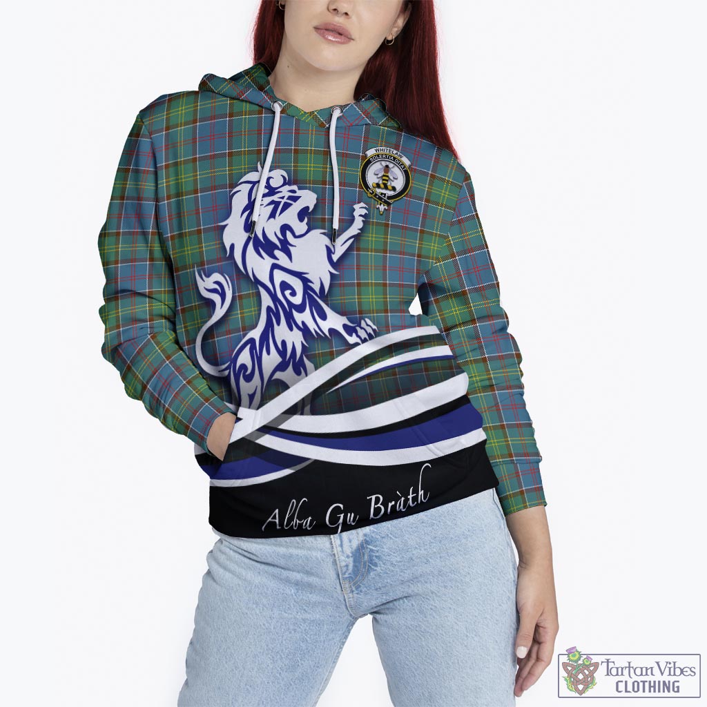 Whitelaw Tartan Hoodie with Alba Gu Brath Regal Lion Emblem - Tartan Vibes Clothing