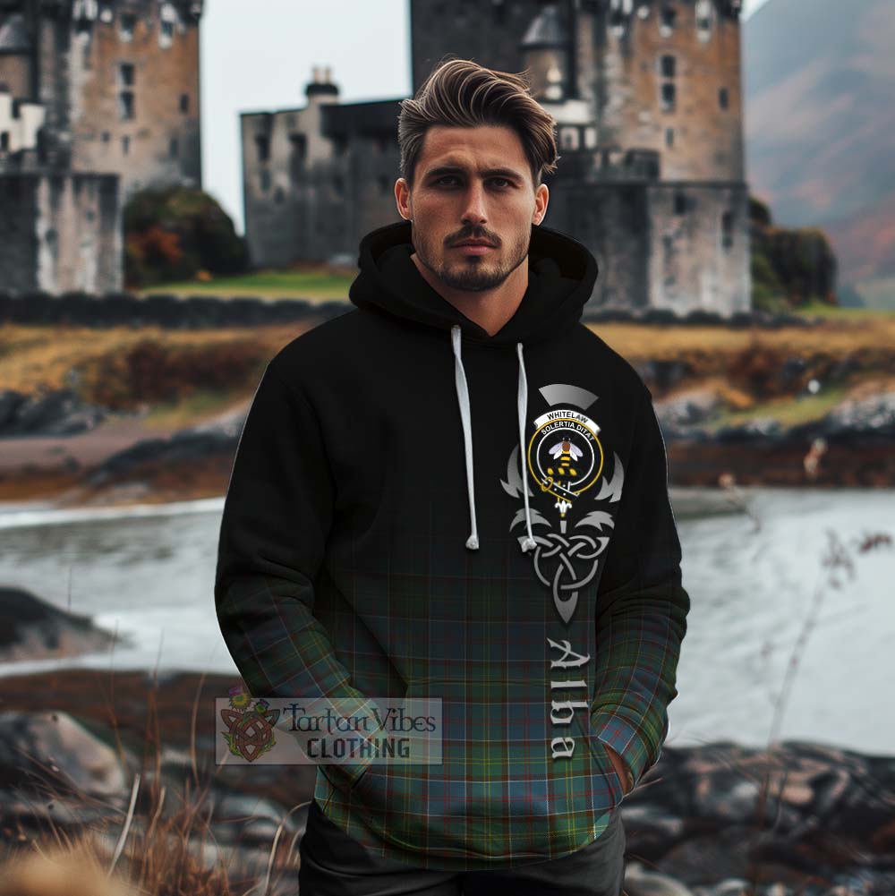 Tartan Vibes Clothing Whitelaw Tartan Cotton Hoodie Featuring Alba Gu Brath Family Crest Celtic Inspired