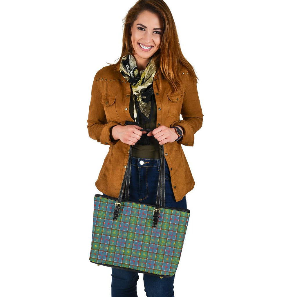 Whitelaw Tartan Leather Tote Bag - Tartan Vibes Clothing
