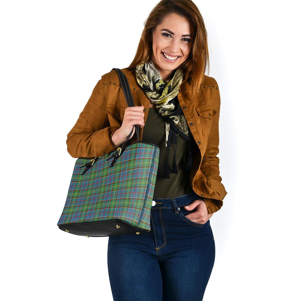 Whitelaw Tartan Leather Tote Bag - Tartan Vibes Clothing