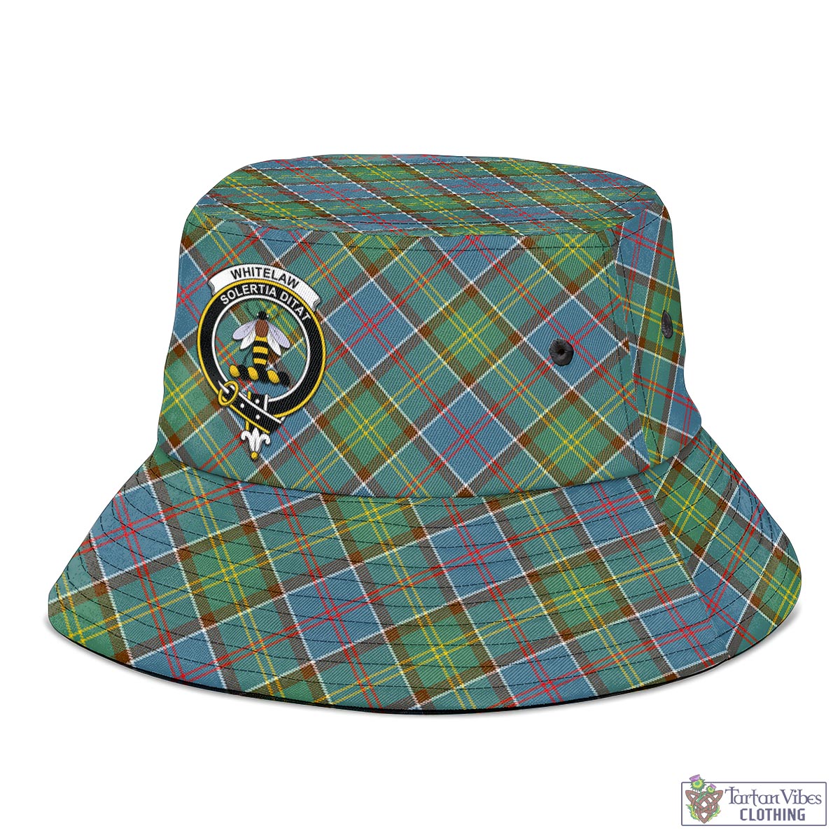 Tartan Vibes Clothing Whitelaw Tartan Bucket Hat with Family Crest