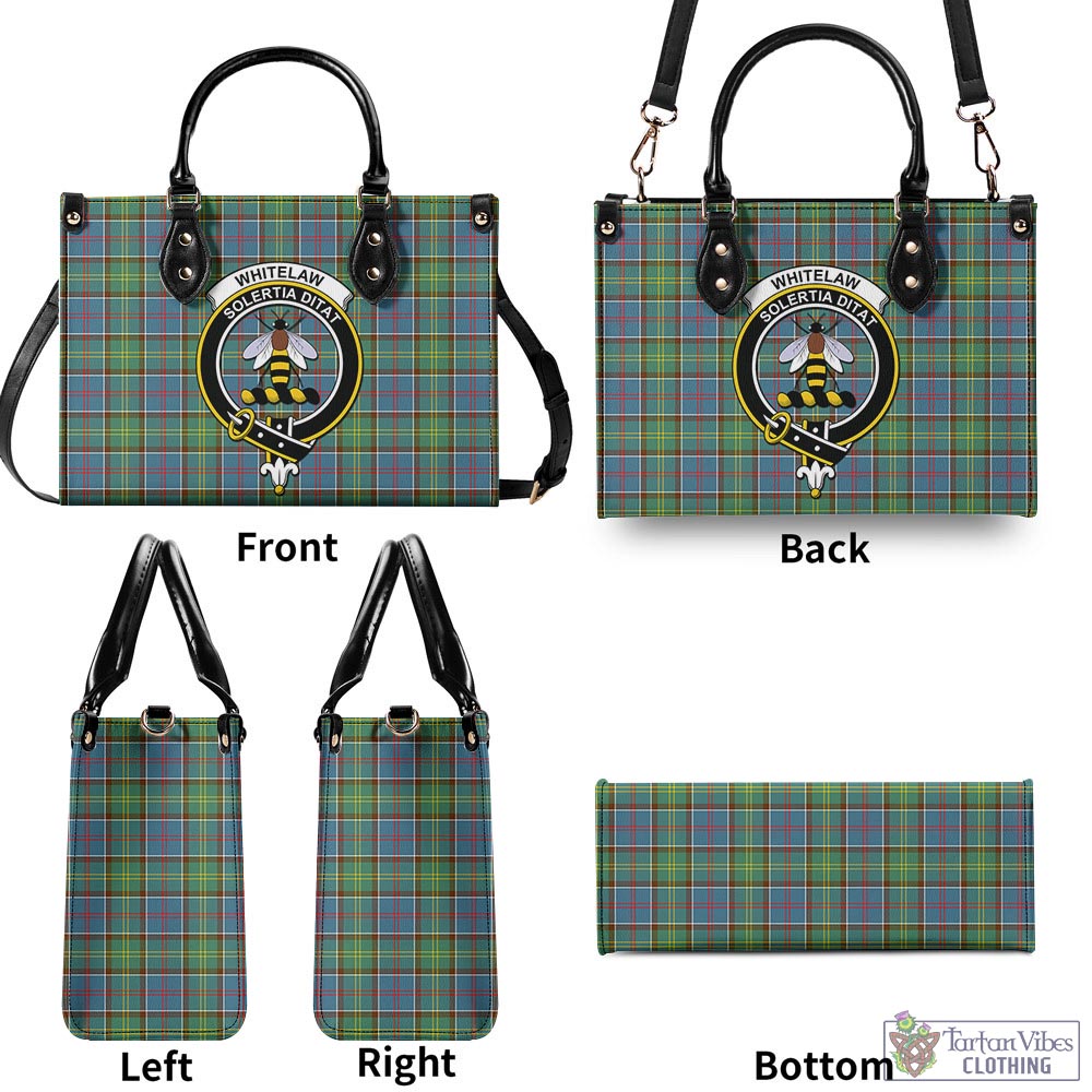 Whitelaw Tartan Luxury Leather Handbags with Family Crest - Tartan Vibes Clothing