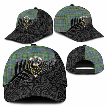 Whitelaw Crest Tartan Classic Cap with New Zealand Silver Fern Half Style