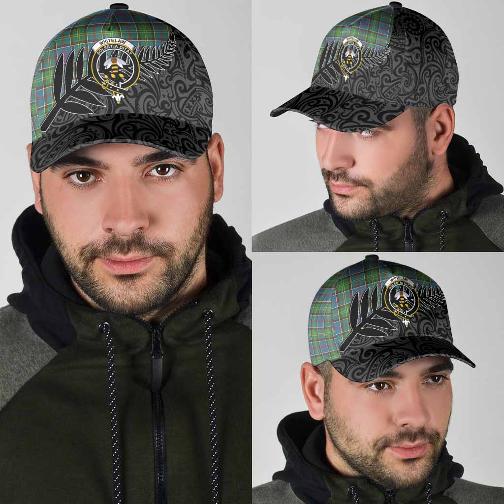 Whitelaw Crest Tartan Classic Cap with New Zealand Silver Fern Half Style