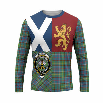 Whitelaw Crest Tartan Long Sleeve T-Shirt with Lion Rampant Saltire Style