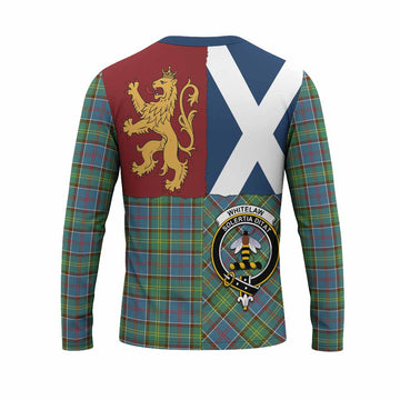Whitelaw Crest Tartan Long Sleeve T-Shirt with Lion Rampant Saltire Style