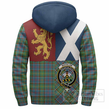 Whitelaw Crest Tartan Sherpa Hoodie with Lion Rampant Saltire Style