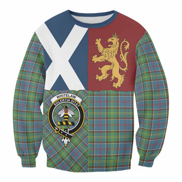 Whitelaw Crest Tartan Sweatshirt with Lion Rampant Saltire Style