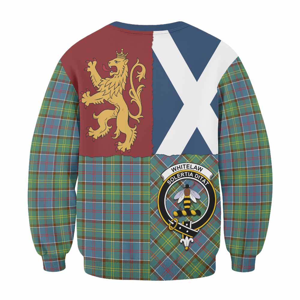 Whitelaw Crest Tartan Sweatshirt with Lion Rampant Saltire Style