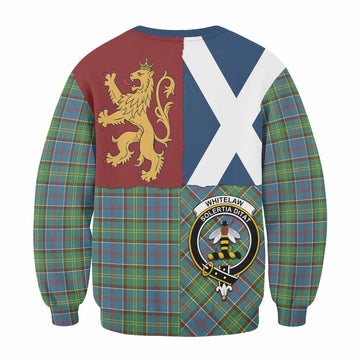Whitelaw Crest Tartan Sweatshirt with Lion Rampant Saltire Style