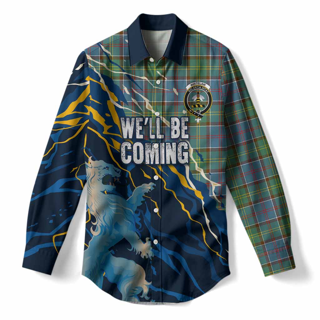 Whitelaw Scotland Tartan Women Casual Shirt WC2026 Football - We'll Be Coming
