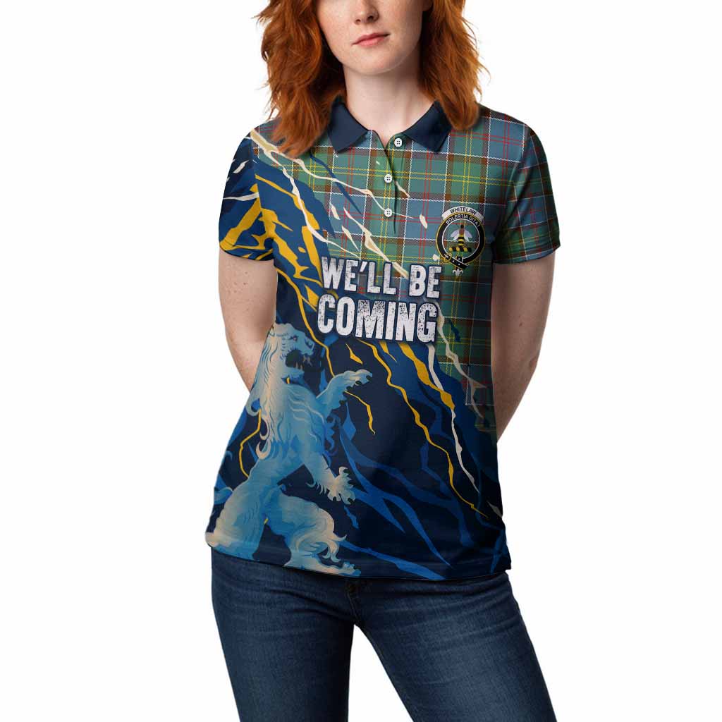 Whitelaw Scotland Tartan Women Polo Shirt WC2026 Football - We'll Be Coming