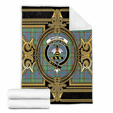 Whitelaw Scottish Tartan Crest Blanket Royal Stylized