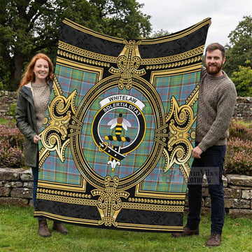 Whitelaw Scottish Tartan Crest Blanket Royal Stylized