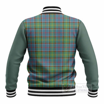 Whitelaw Tartan Accent Baseball Jacket with Family Crest