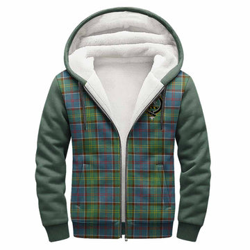 Whitelaw Tartan Accent Sherpa Hoodie with Family Crest