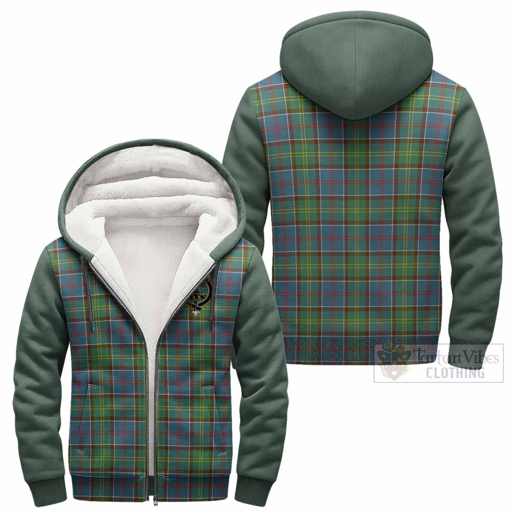Whitelaw Tartan Accent Sherpa Hoodie with Family Crest