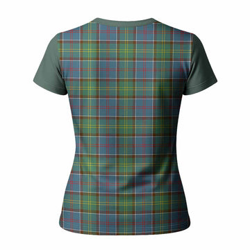 Whitelaw Tartan Accent Women T shirt with Family Crest