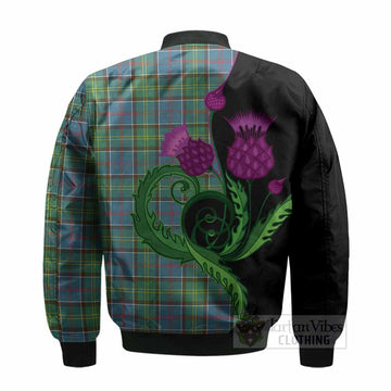 Whitelaw Tartan Bomber Jacket Traditional Scottish Thistle