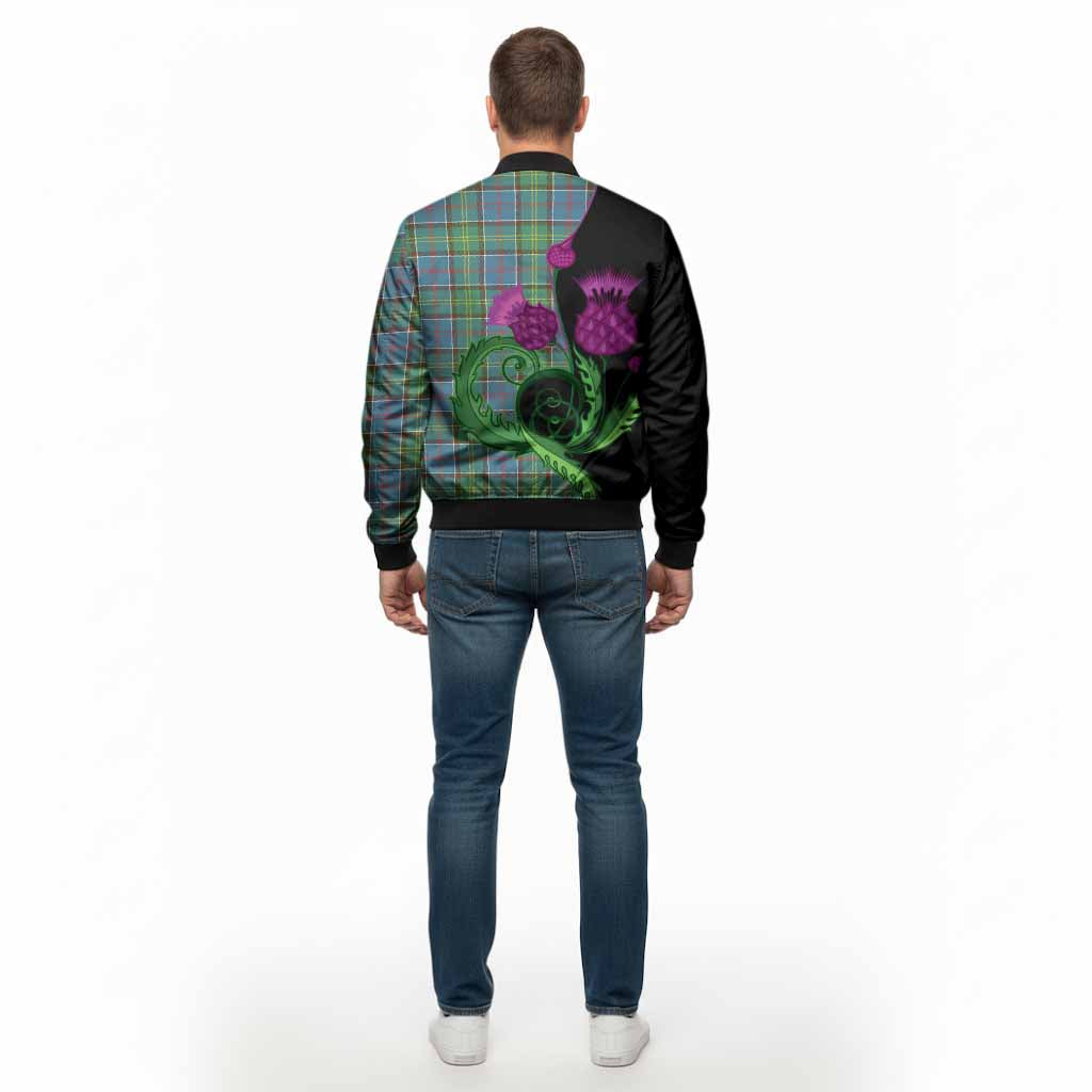Whitelaw Tartan Bomber Jacket Traditional Scottish Thistle