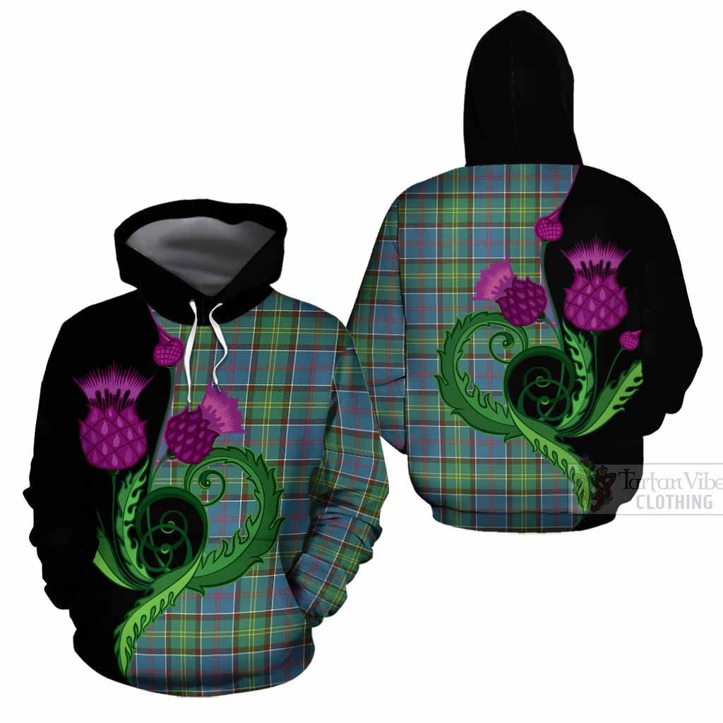 Whitelaw Tartan Cotton Hoodie Traditional Scottish Thistle