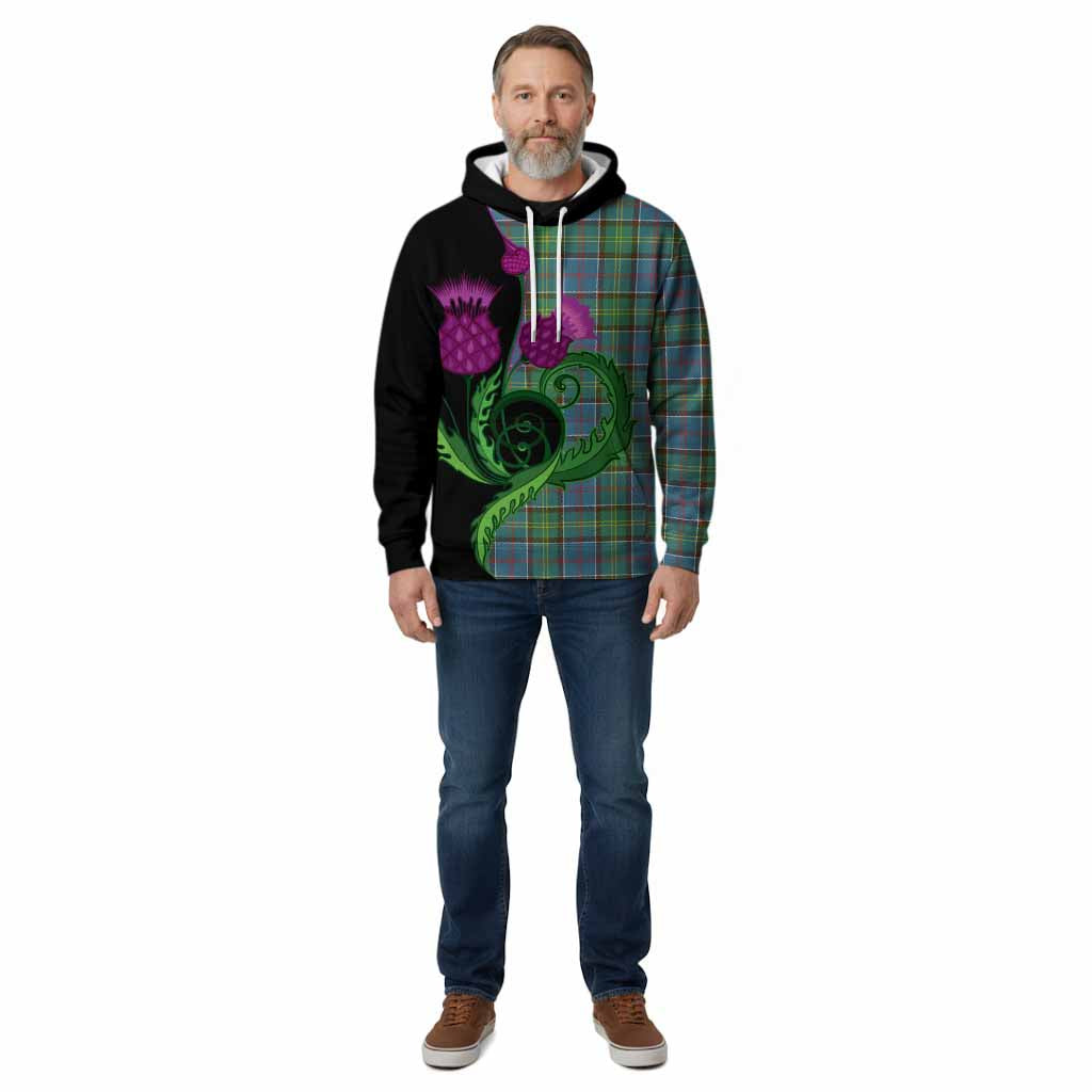 Whitelaw Tartan Cotton Hoodie Traditional Scottish Thistle