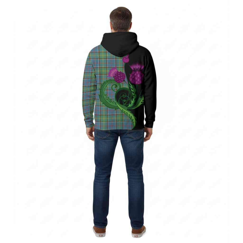 Whitelaw Tartan Cotton Hoodie Traditional Scottish Thistle