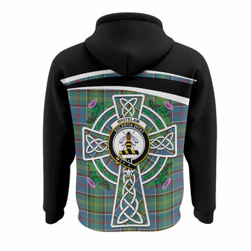 Whitelaw Tartan Crest Hoodie Scottish Thistle Celtic Cross Alba Gu Brath