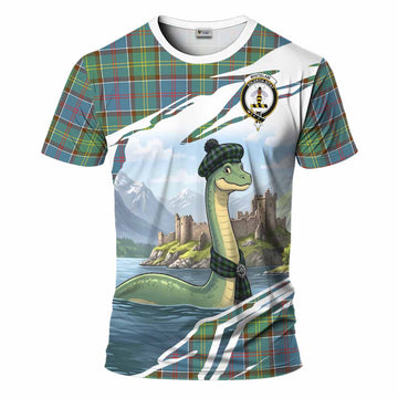 Whitelaw Tartan Crest Loch Ness Monster Scottish Heritage Art T-Shirt