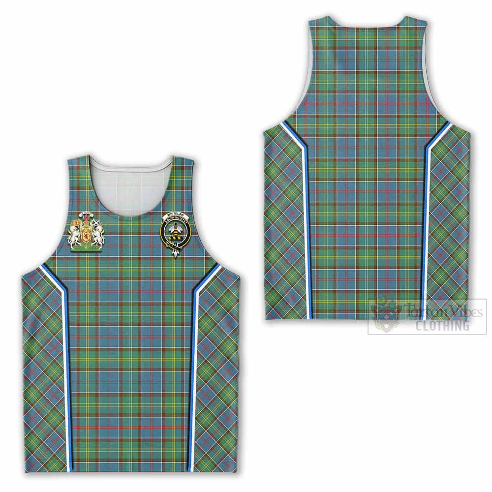 Whitelaw Tartan Crest Men Tank Top Scotland Coat of Arm Flag Style - Tartan Vibes Clothing
