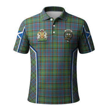 Whitelaw Tartan Crest Polo Shirt Scotland Coat of Arm Flag Style - Tartan Vibes Clothing