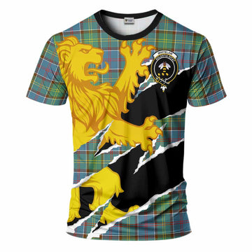 Whitelaw Tartan Crest Scottish T-Shirt Heraldic Golden Lion