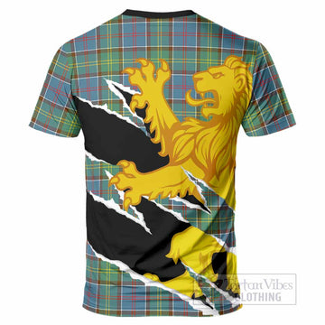 Whitelaw Tartan Crest Scottish T-Shirt Heraldic Golden Lion