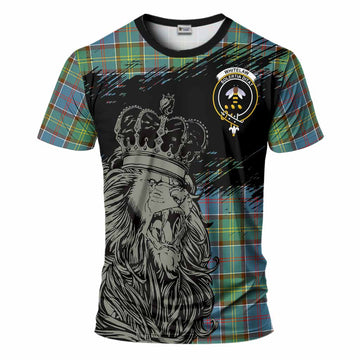 Whitelaw Tartan Crest T-Shirt Crowned Lion Heritage Style