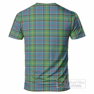 Whitelaw Tartan Crest T-Shirt Ferocious Lion Style