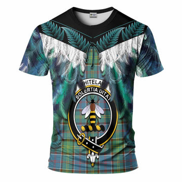 Whitelaw Tartan Crest T-Shirt New Zealand Maori Korowai Cloak