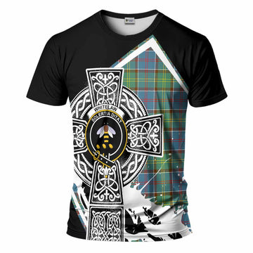 Whitelaw Tartan Crest T-Shirt Scottish Celtic Cross Heritage