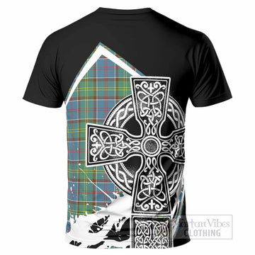 Whitelaw Tartan Crest T-Shirt Scottish Celtic Cross Heritage