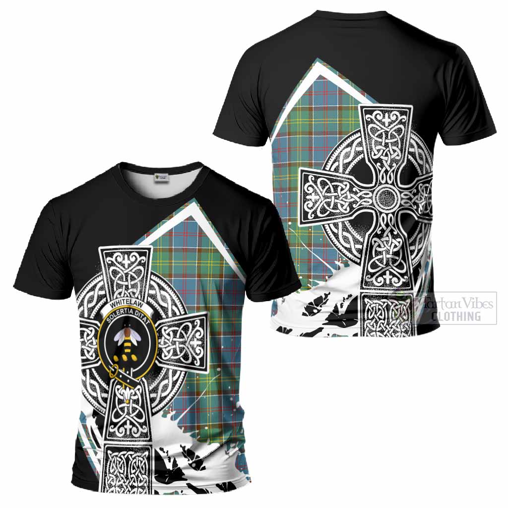 Whitelaw Tartan Crest T-Shirt Scottish Celtic Cross Heritage - Tartan Vibes Clothing