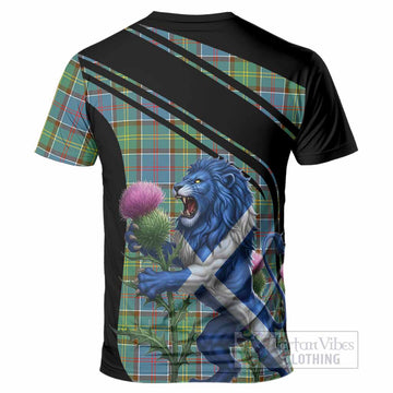 Whitelaw Tartan Crest T-Shirt Scottish Lion Rampant Thistle