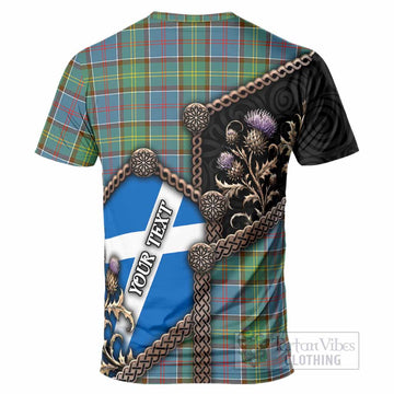 Whitelaw Tartan Crest T-Shirt Scottish Thistle Loch Ness Monster