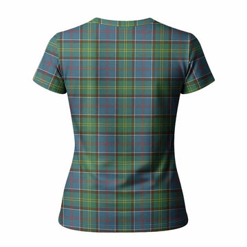 Whitelaw Tartan Crest Women T shirt Ferocious Lion Style