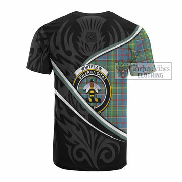 Whitelaw Tartan Family Crest Cotton T-shirt Celtic Scottish Thistle Floral - Tartan Vibes Clothing