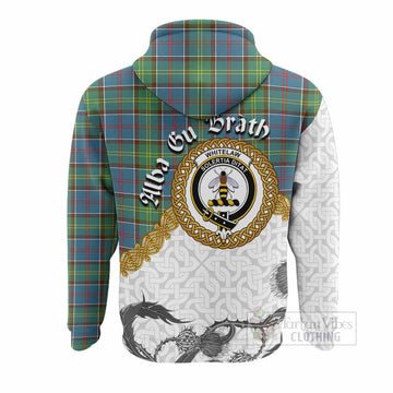 Whitelaw Tartan Family Crest Hoodie Scottish Highland Warrior Celtic Knot Thistle