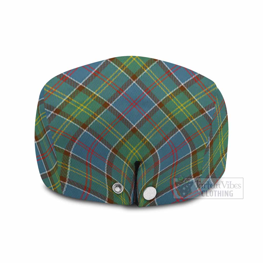 Whitelaw Tartan Flat Cap, Jeff Cap Cross Style with Family Crest - Tartan Vibes Clothing