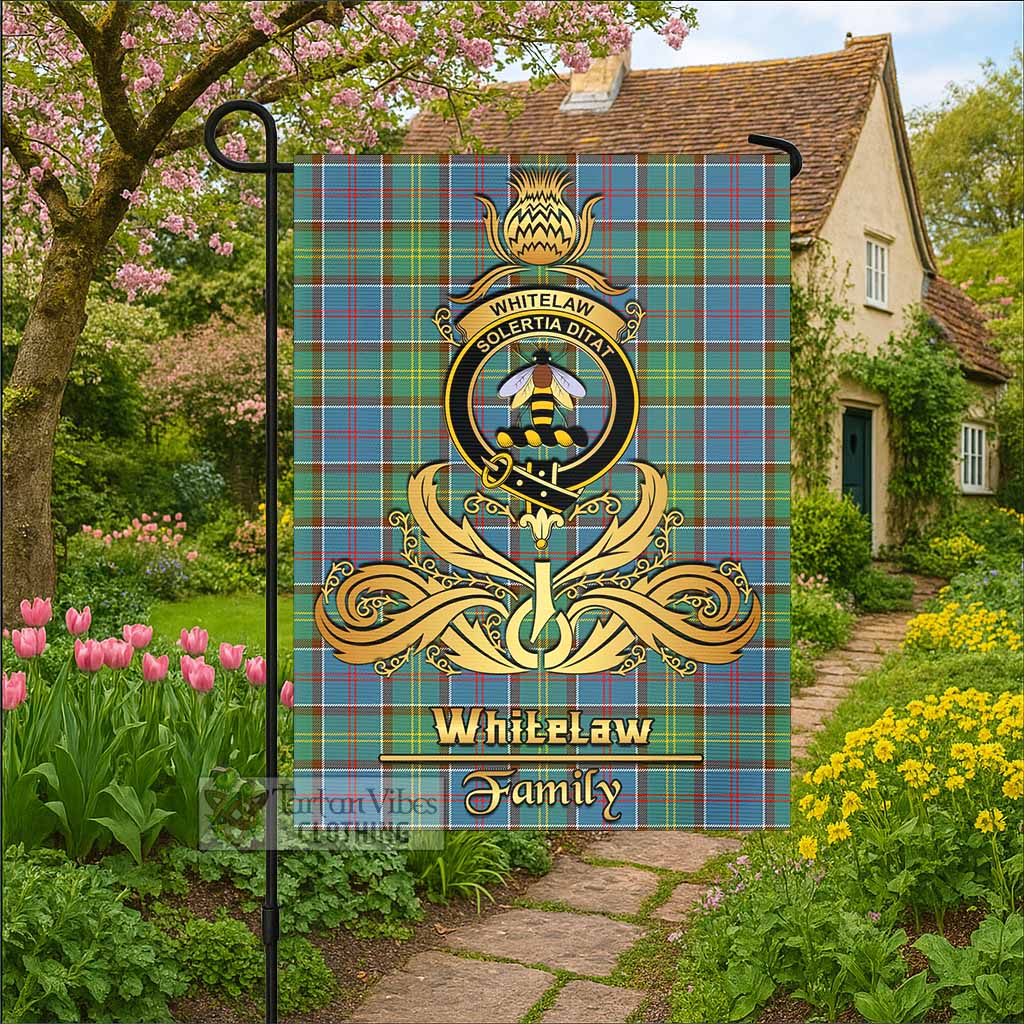 Whitelaw Tartan Garden Flag with Highland Thistle Cherish Family Crest Style - Tartan Vibes Clothing