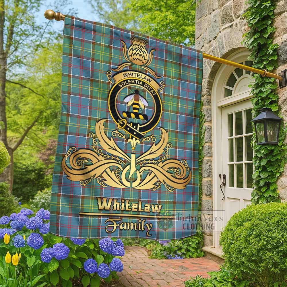Whitelaw Tartan Garden Flag with Highland Thistle Cherish Family Crest Style - Tartan Vibes Clothing
