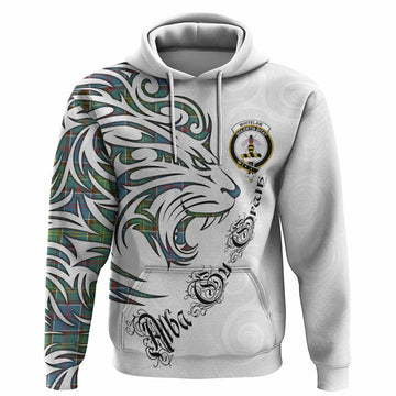 Whitelaw Tartan Lion Roar Hoodie Alba Gu Brath with Celtic Motifs
